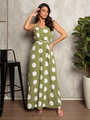 VESTIDO LONGO ESTAMPADO COM ALCINHA