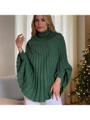 Poncho canelado tricot