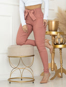 CALÇA FEMININA SOCIAL LYCRA CLOCHARD COM LAÇO