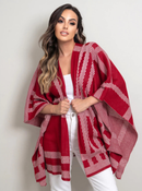 CAPA TRICOT XADREZ COM MANGA ASA DE MORCEGO