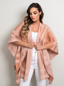 CAPA TRICOT XADREZ COM MANGA ASA DE MORCEGO