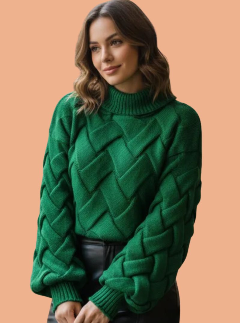 TRICOT ENTRELAÇADO ESMERALDA