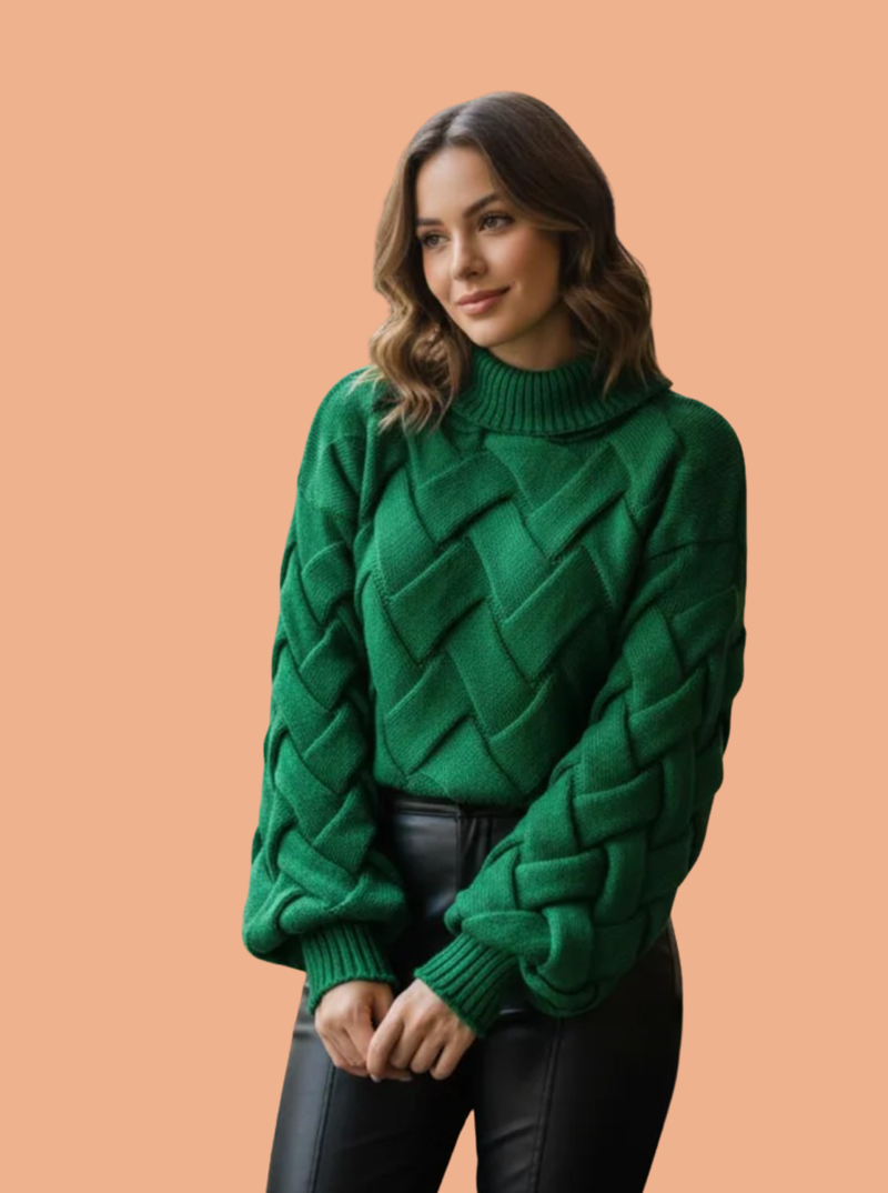 TRICOT ENTRELAÇADO ESMERALDA