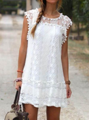 Vestido Curto Renda Boho