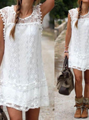 Vestido Curto Renda Boho