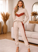 CONJUNTO TRICOT MOUSSE LISTRADO