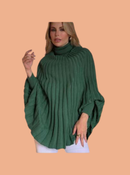 Poncho canelado tricot