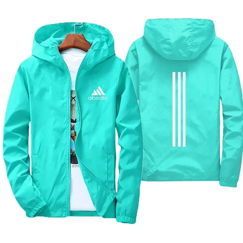 Men's hooded zippered windproof and waterproof sports shirt, motorcycle suit, large casual jacket, spring and autumn, 2024