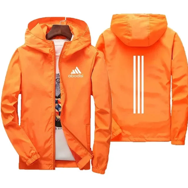 Men's hooded zippered windproof and waterproof sports shirt, motorcycle suit, large casual jacket, spring and autumn, 2024