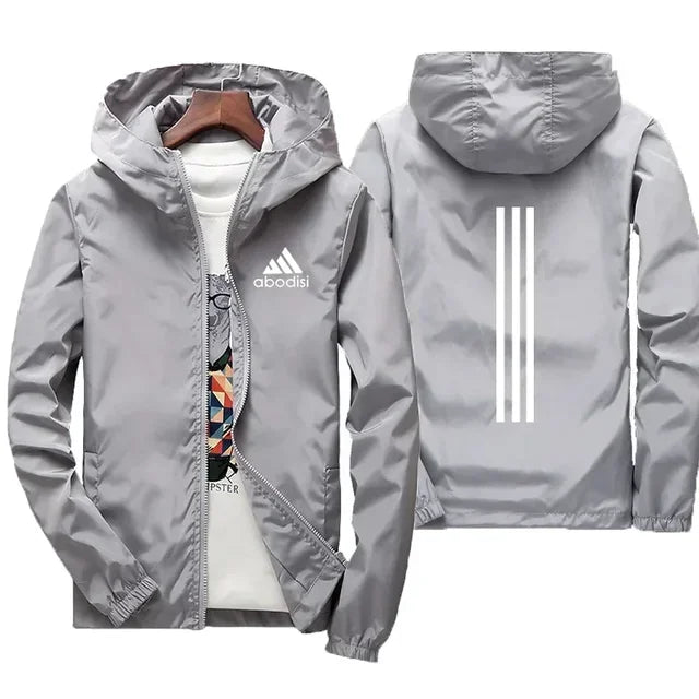 Men's hooded zippered windproof and waterproof sports shirt, motorcycle suit, large casual jacket, spring and autumn, 2024
