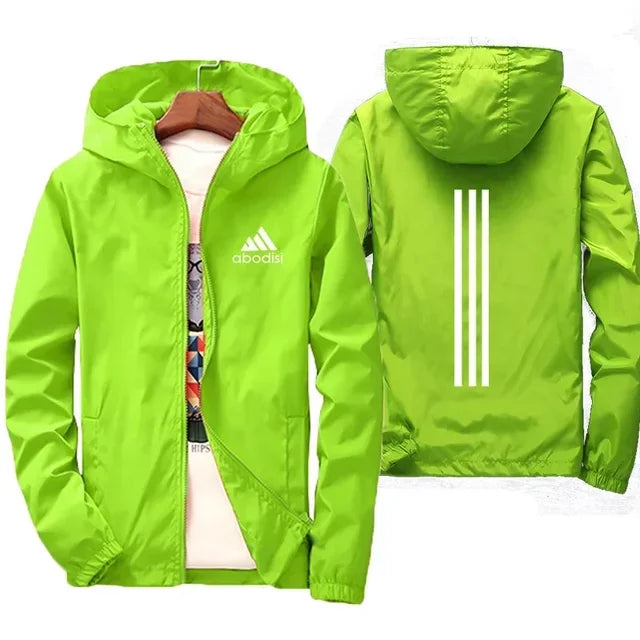 Men's hooded zippered windproof and waterproof sports shirt, motorcycle suit, large casual jacket, spring and autumn, 2024