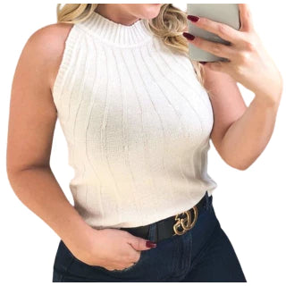 Blusa Cavada Garrafinha Modal Canelada