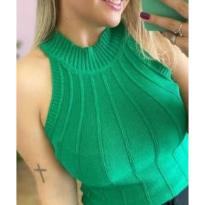 Blusa Cavada Garrafinha Modal Canelada