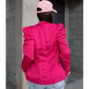 Blazer Feminino Casaquinho Alfaiataria Casaco Social Neoprene Manga bufante