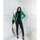 Blazer Feminino Casaquinho Alfaiataria Casaco Social Neoprene Manga bufante