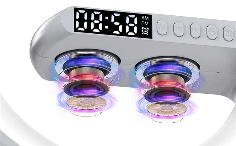 Luminária De Mesa G-Speaker Smart Station, Alto Falante e Carregador Sem Fio