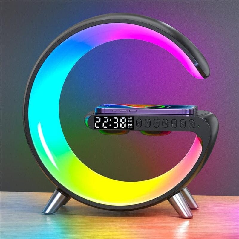 Luminária De Mesa G-Speaker Smart Station, Alto Falante e Carregador Sem Fio